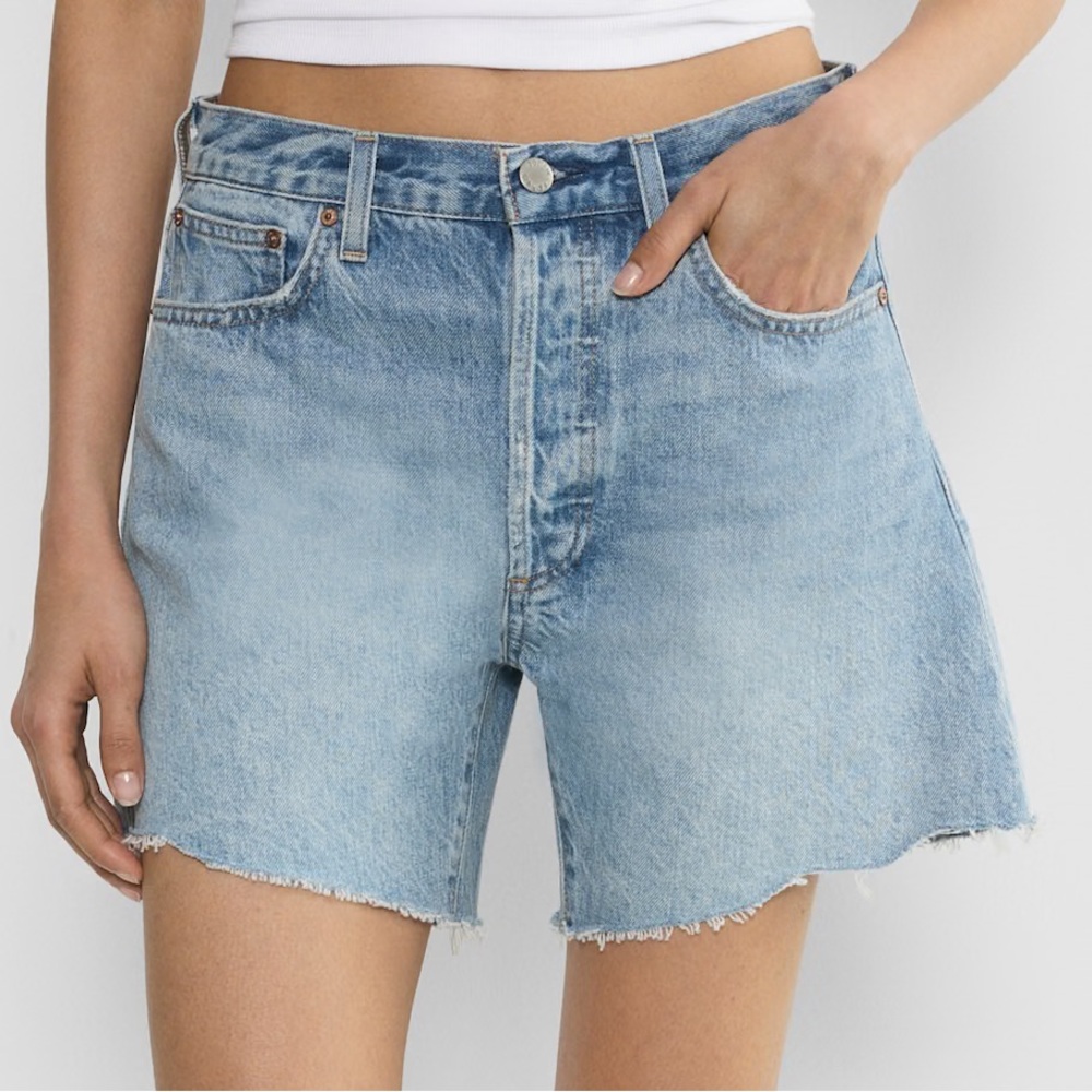 Denim Forum Light Blue Jean Shorts